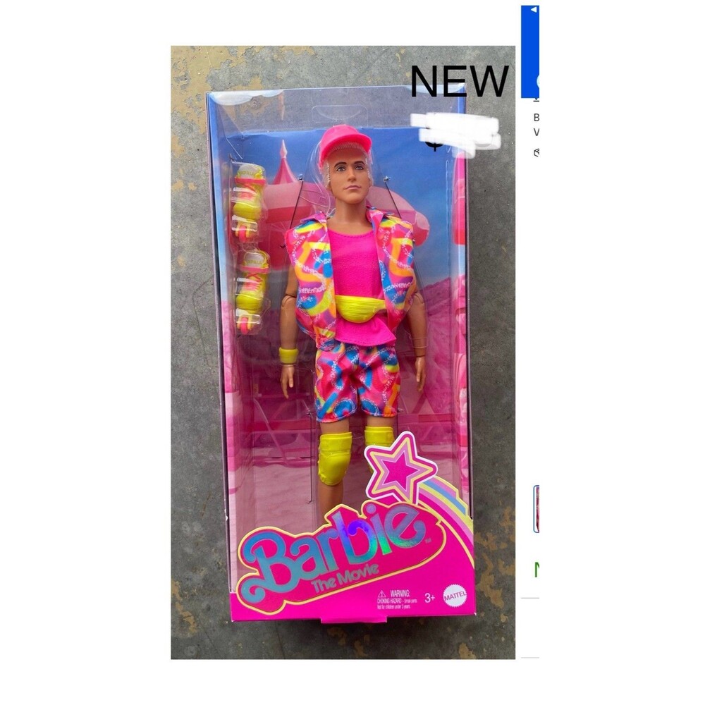 Barbie The Movie Ken Doll Inline Skating Outfit Ryan Gosling NIB 12-inch